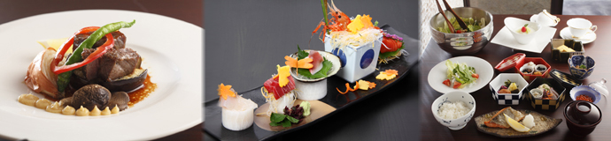写真:きたの風茶寮の料理